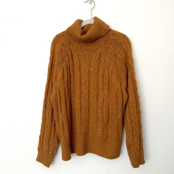 [Skylar Rose] VICI Once Upon A Fall Chunky Cable Knit Turtleneck Sweater NWT XL - Picture 2 of 12